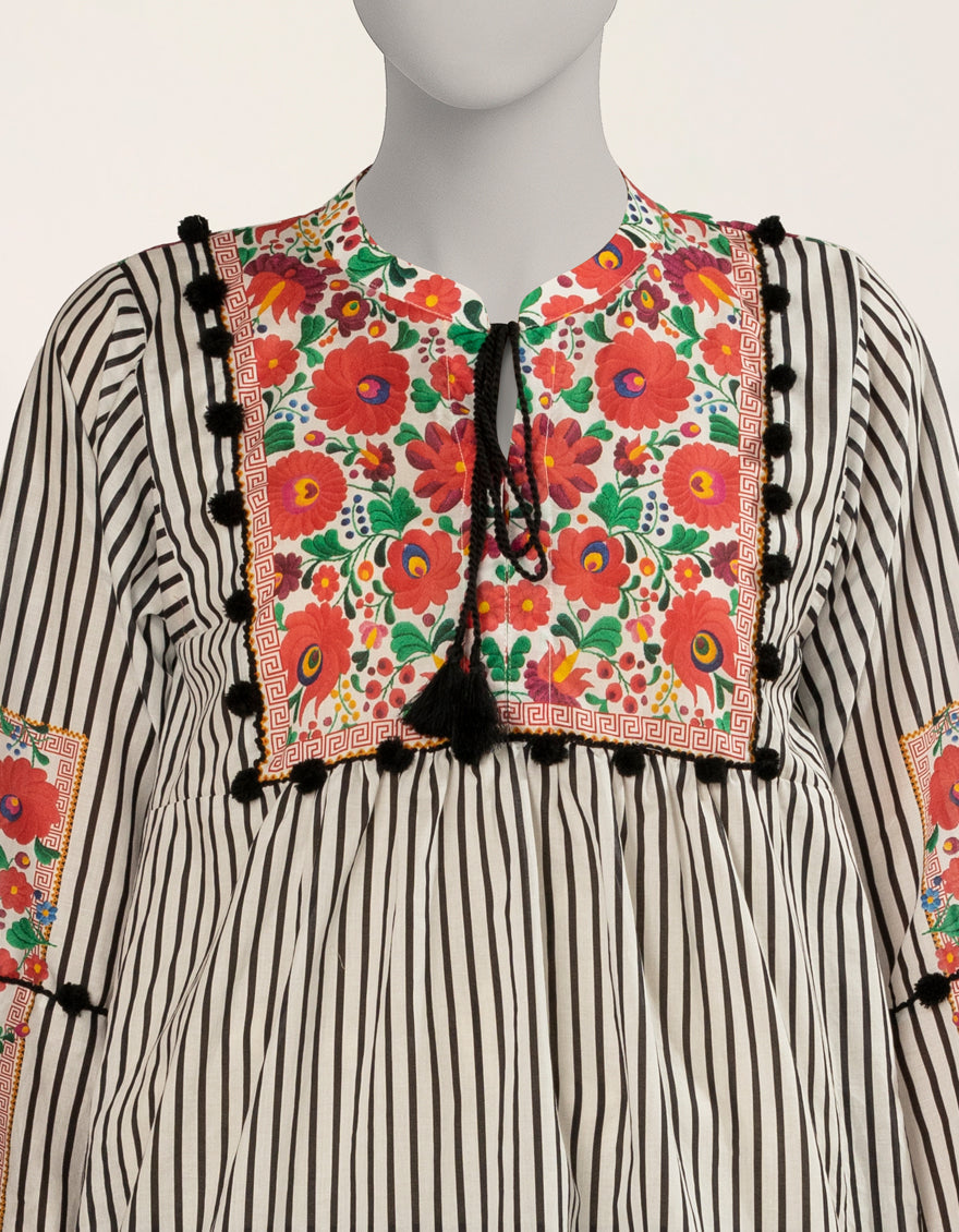 Lawn White Kurti - J. Junaid Jamshed