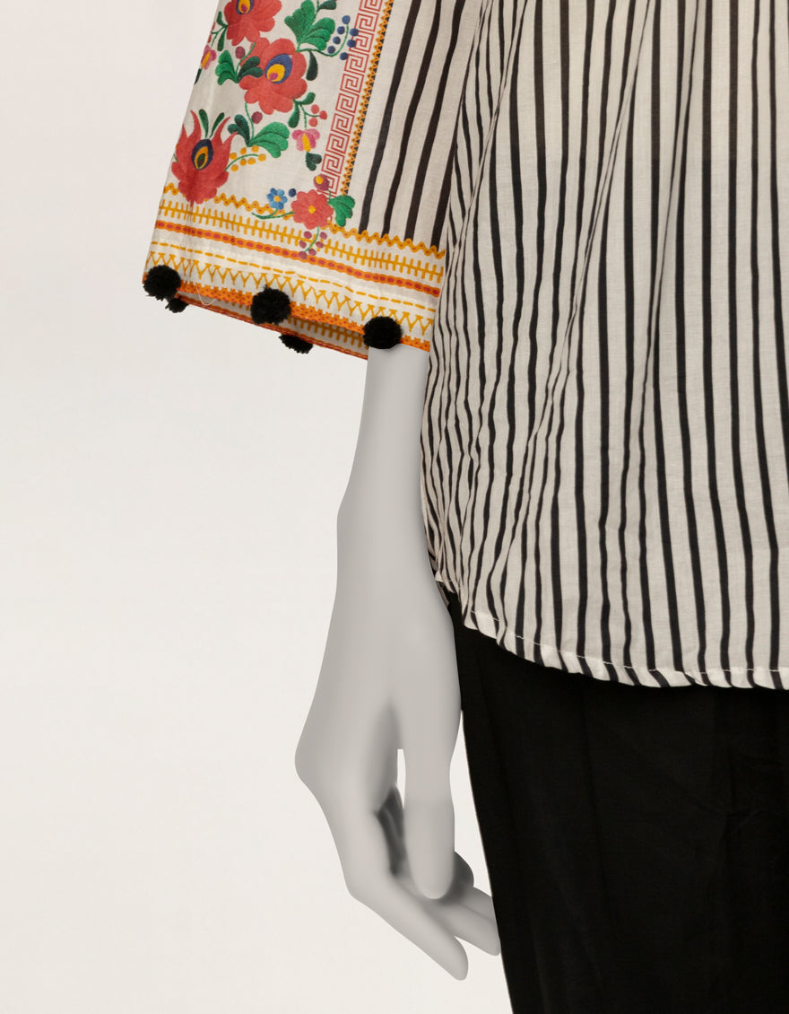 Lawn White Kurti - J. Junaid Jamshed