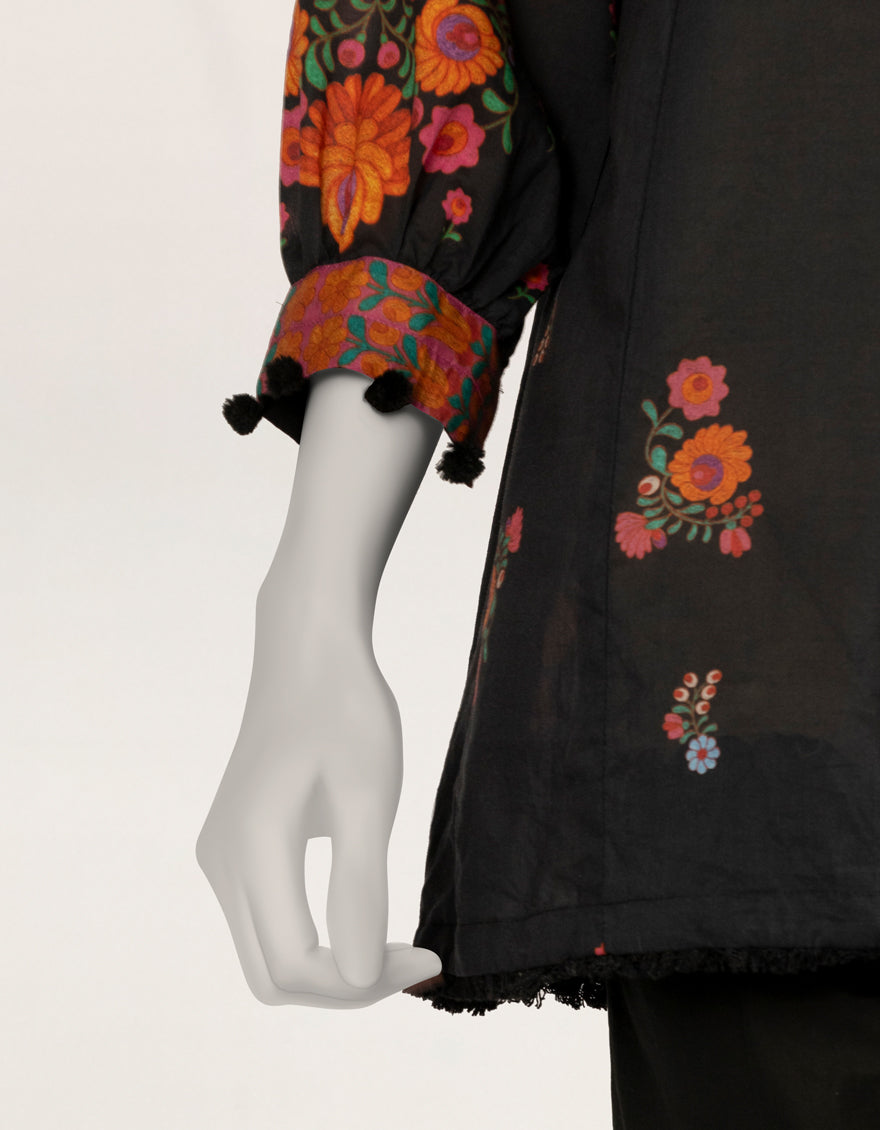 Lawn Black Kurti - J. Junaid Jamshed
