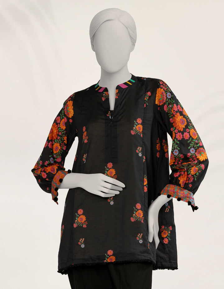 Lawn Black Kurti - J. Junaid Jamshed