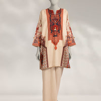 Khaddar Slub Brown Kurti - J. Junaid Jamshed