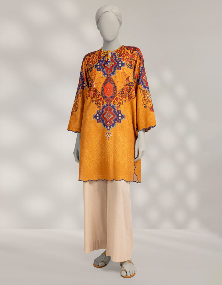 Khaddar Slub Chrome Kurti - J. Junaid Jamshed