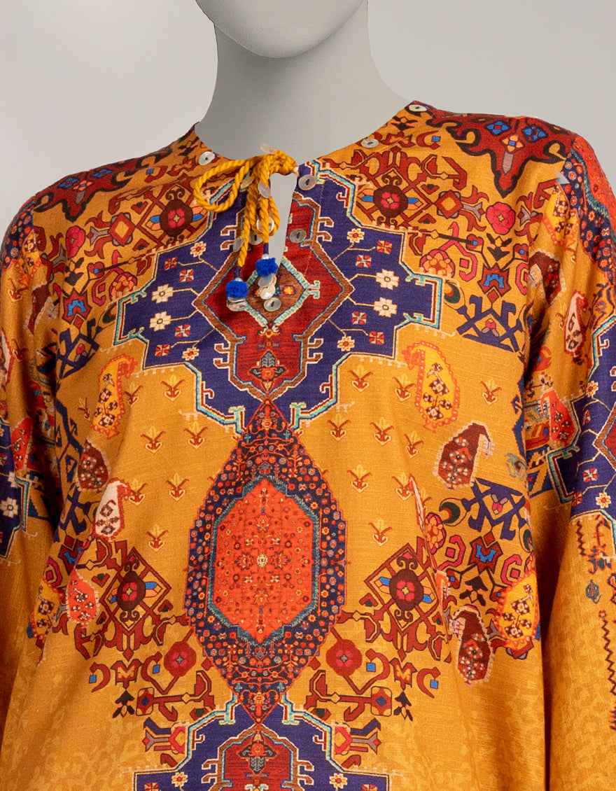 Khaddar Slub Chrome Kurti - J. Junaid Jamshed