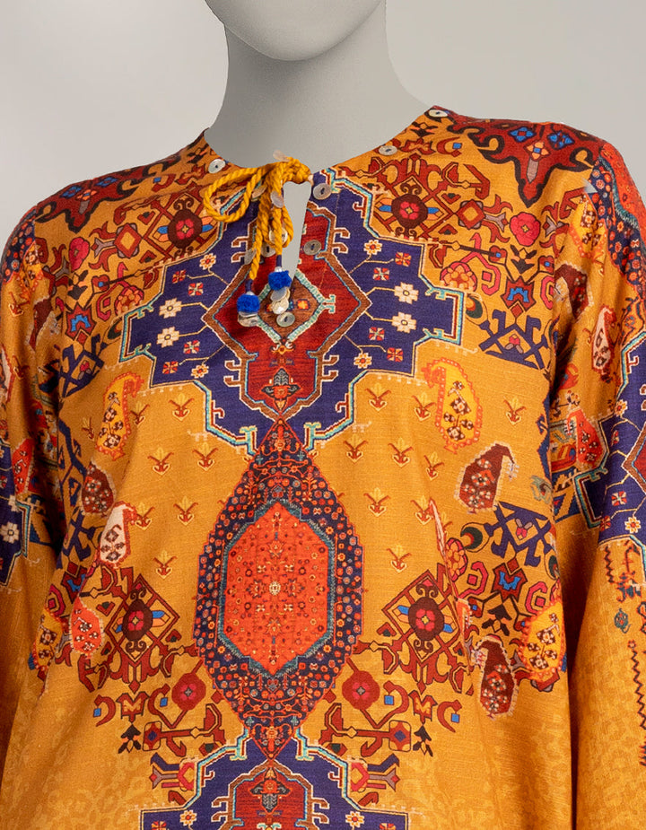 Khaddar Slub Chrome Kurti - J. Junaid Jamshed