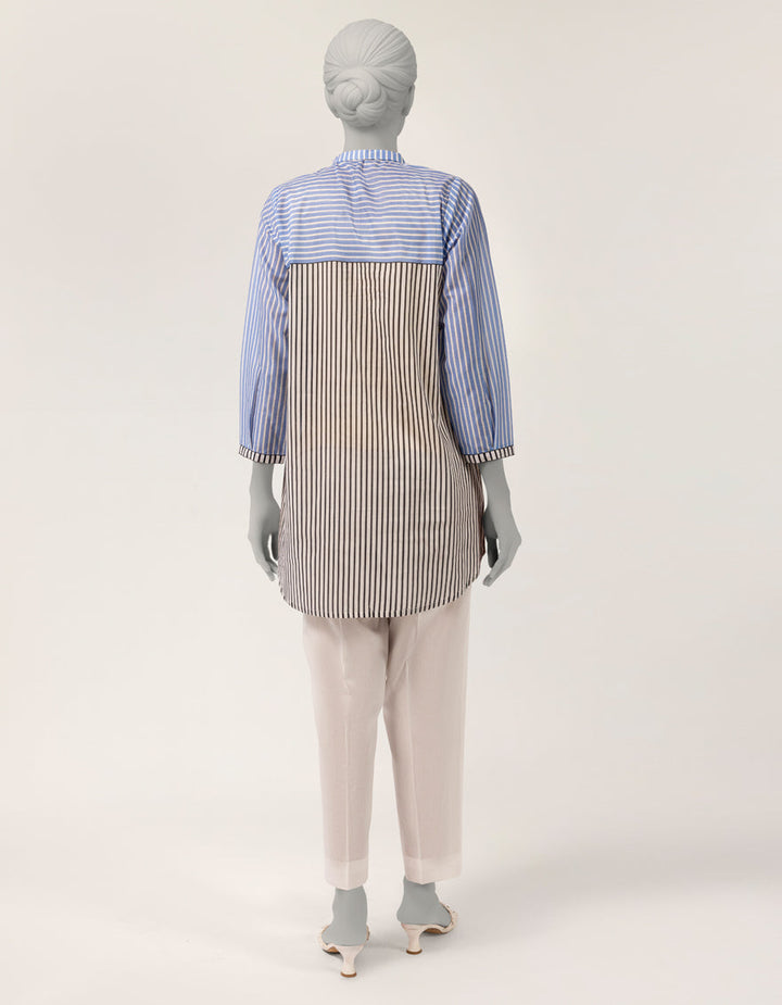 Lawn Blue Kurti - J. Junaid Jamshed