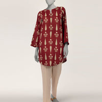 Lawn Maroon Kurti - J. Junaid Jamshed