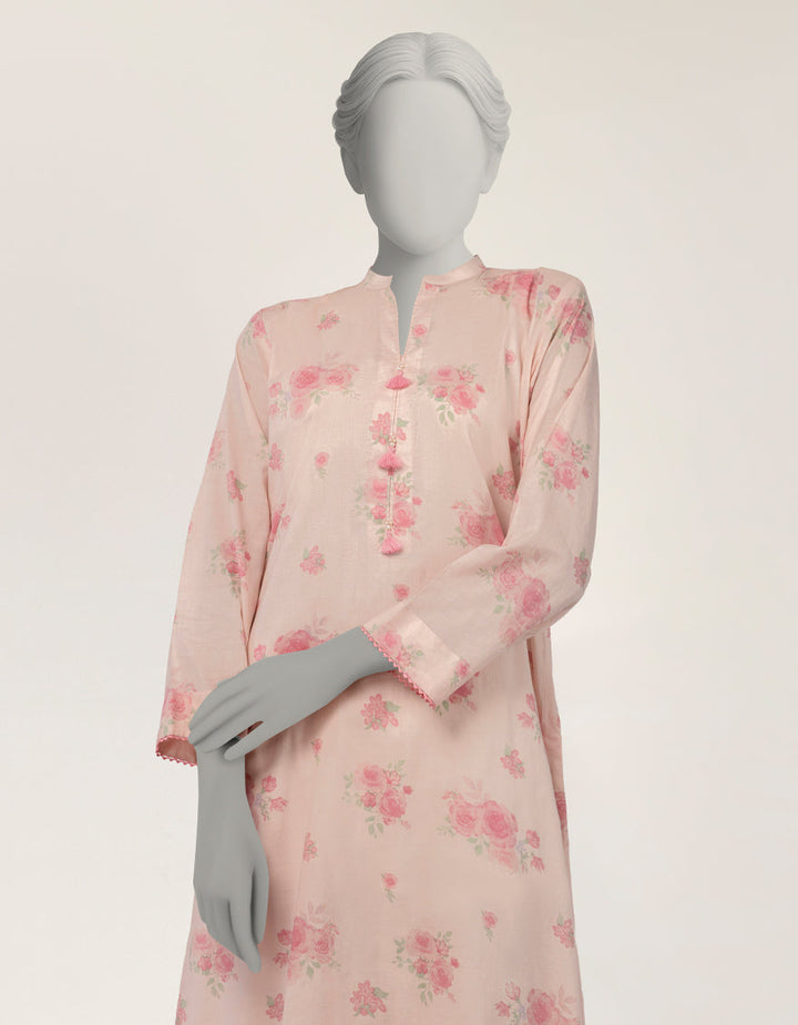 Lawn Pink Kurti - J. Junaid Jamshed