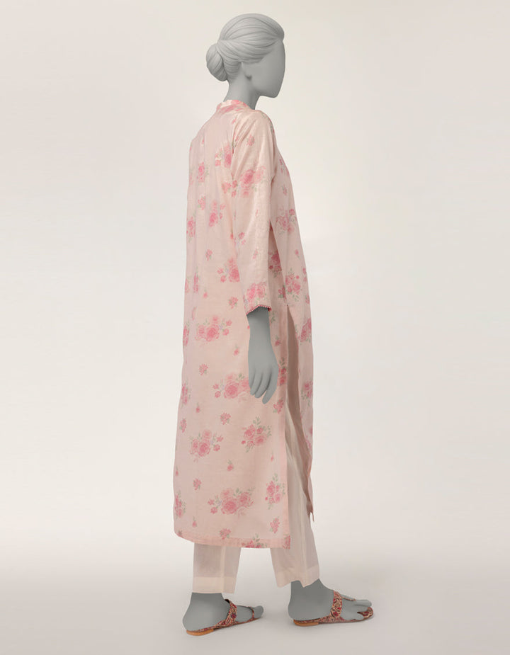 Lawn Pink Kurti - J. Junaid Jamshed