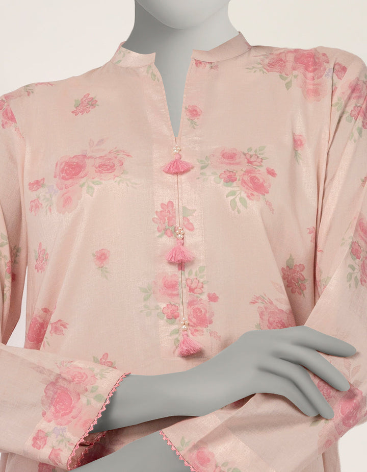 Lawn Pink Kurti - J. Junaid Jamshed