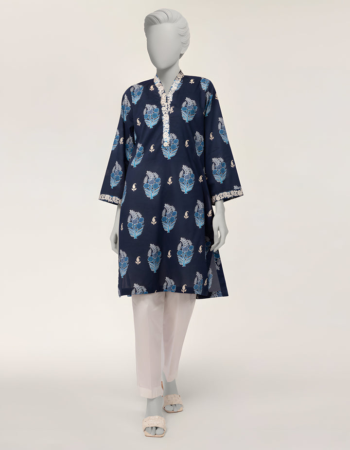 Lawn Blue Kurti - J. Junaid Jamshed