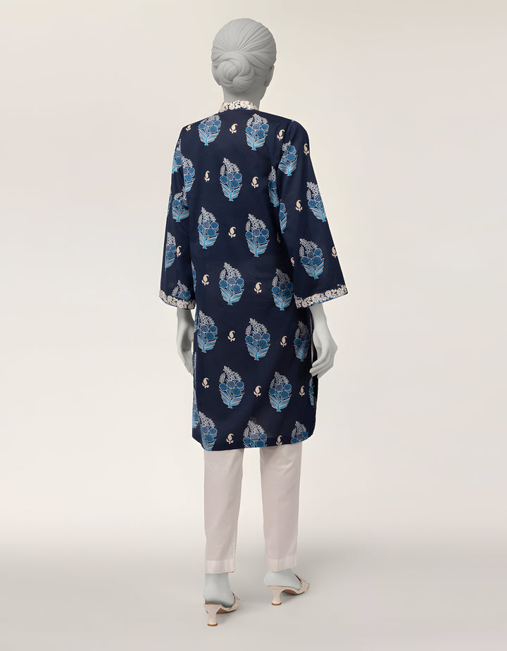 Lawn Blue Kurti - J. Junaid Jamshed