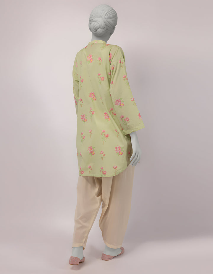 Lawn Green Kurti - J. Junaid Jamshed