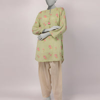 Lawn Green Kurti - J. Junaid Jamshed