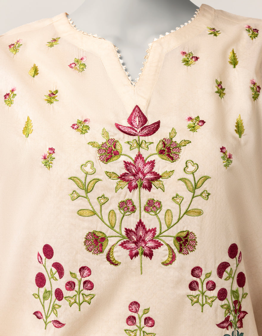 Lawn Ivory Kurti - J. Junaid Jamshed