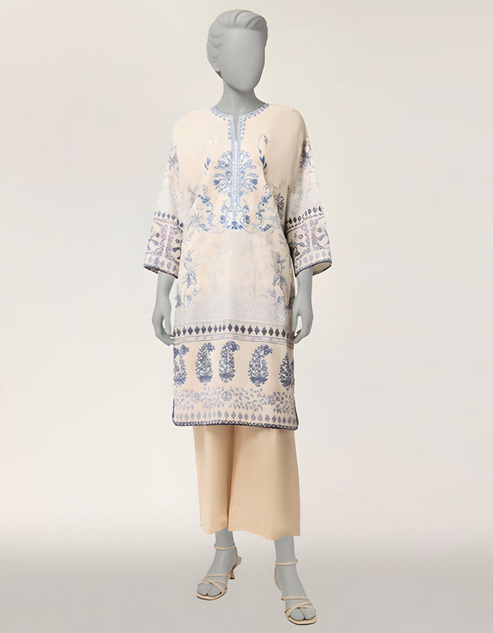 Lawn Indigo Kurti - J. Junaid Jamshed