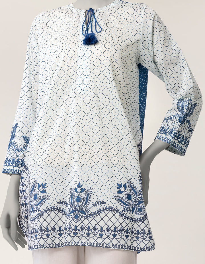 Lawn White Kurti - J. Junaid Jamshed
