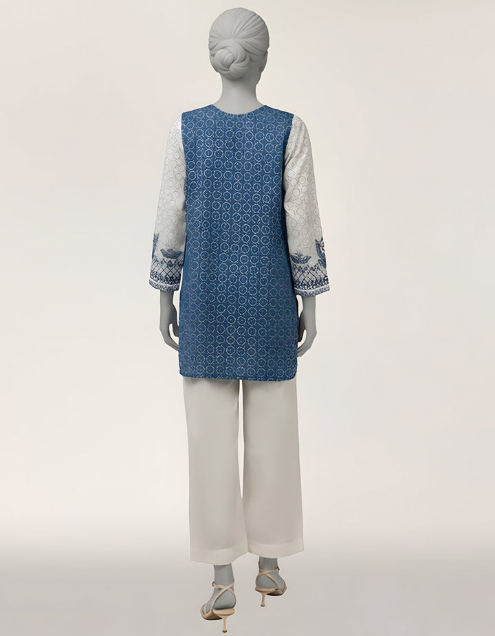 Lawn White Kurti - J. Junaid Jamshed