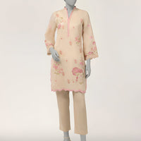 Lawn Beige Kurti - J. Junaid Jamshed