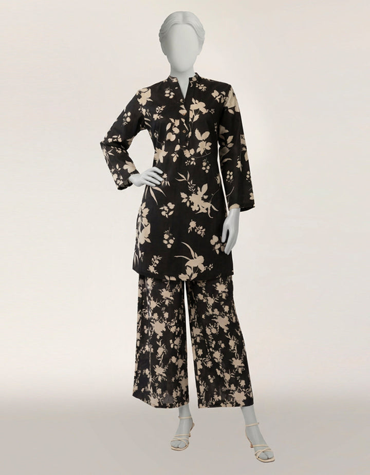 Lawn Black Kurti - J. Junaid Jamshed