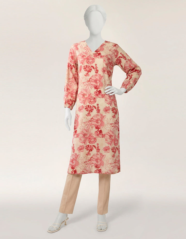 Lawn Pink Kurti - J. Junaid Jamshed