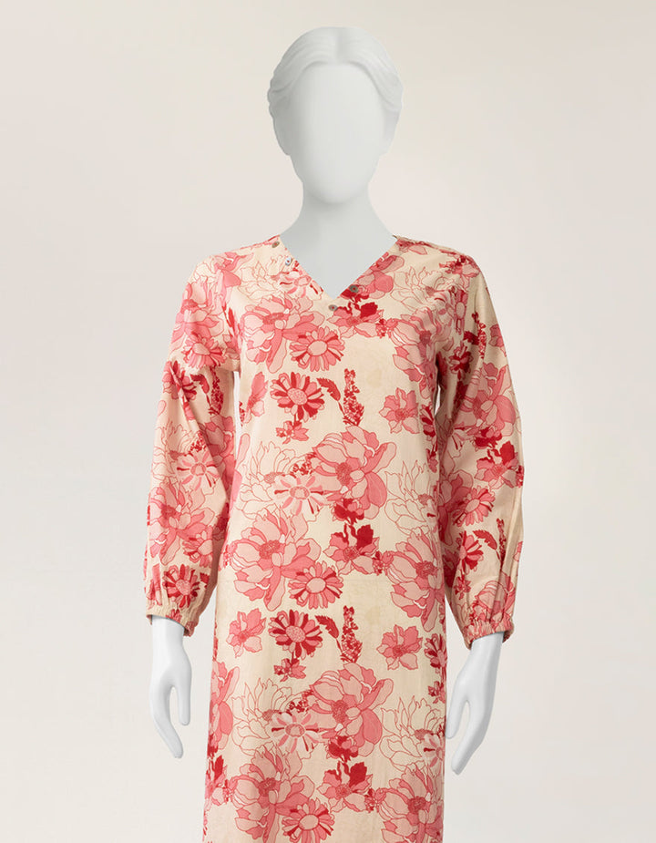 Lawn Pink Kurti - J. Junaid Jamshed