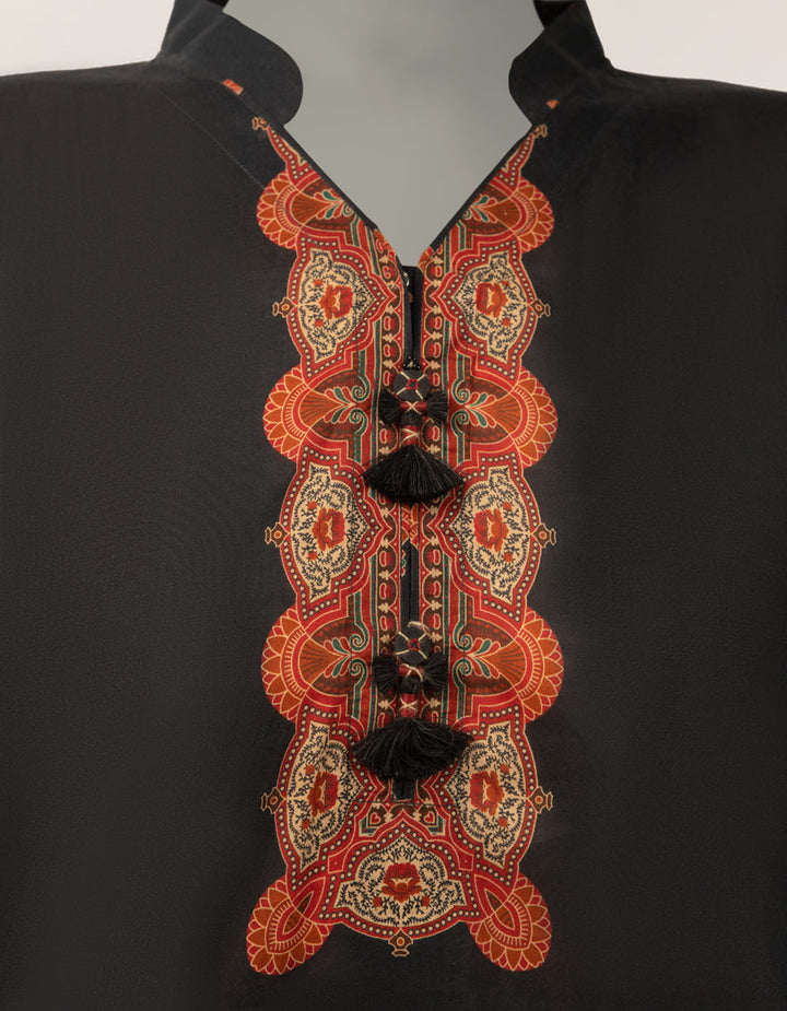 Lawn Black Kurti - J. Junaid Jamshed