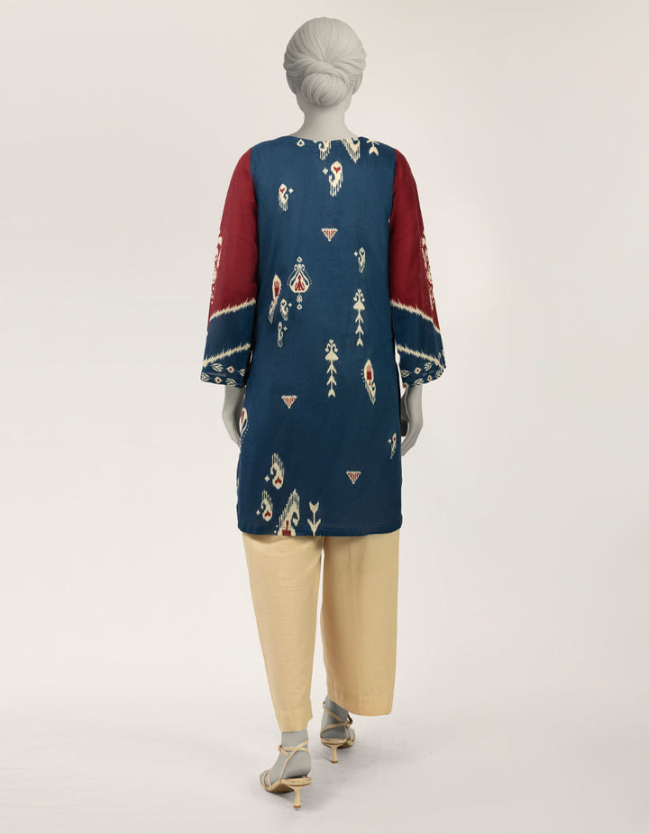 Lawn Blue Kurti - J. Junaid Jamshed