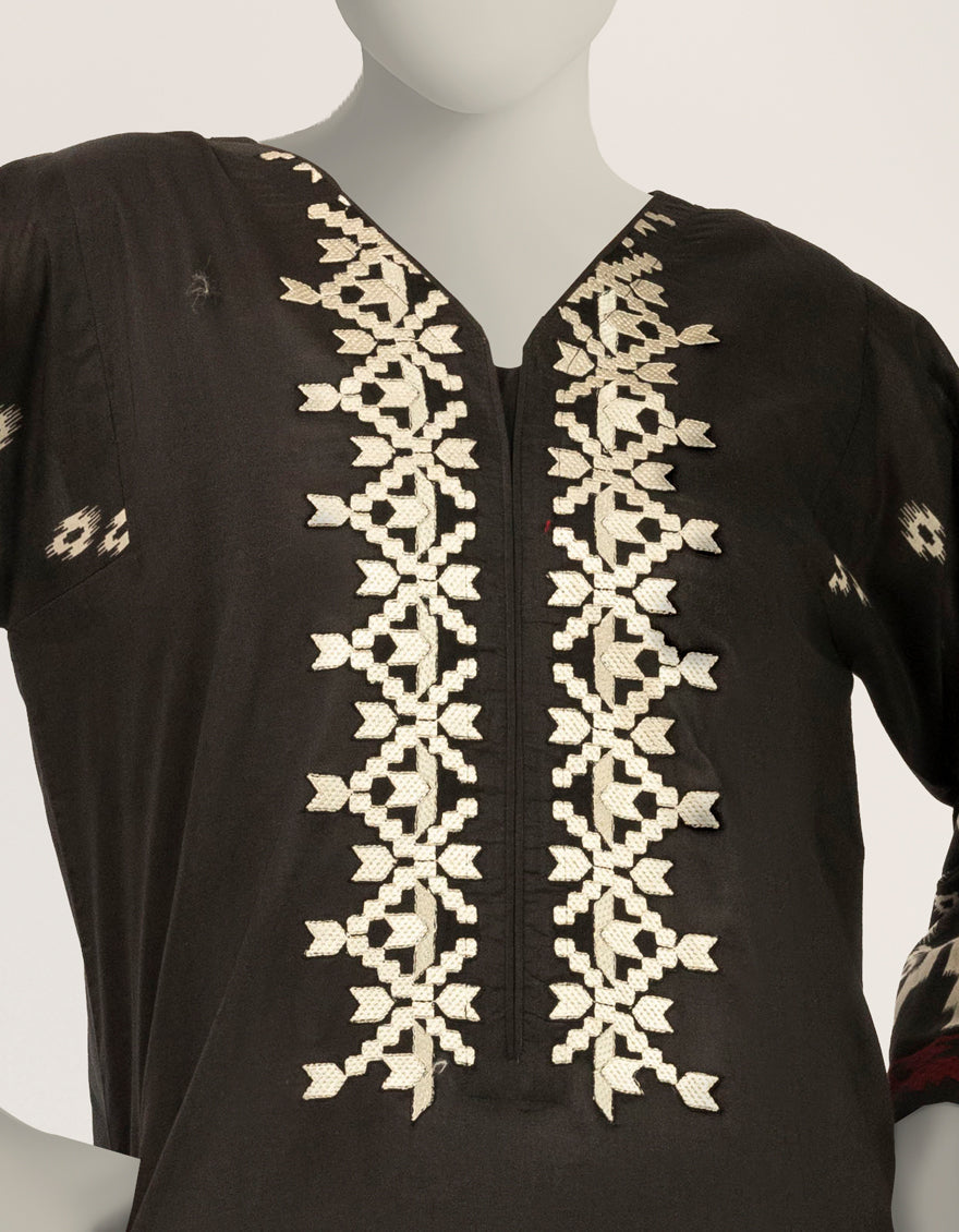 Lawn Black Kurti - J. Junaid Jamshed