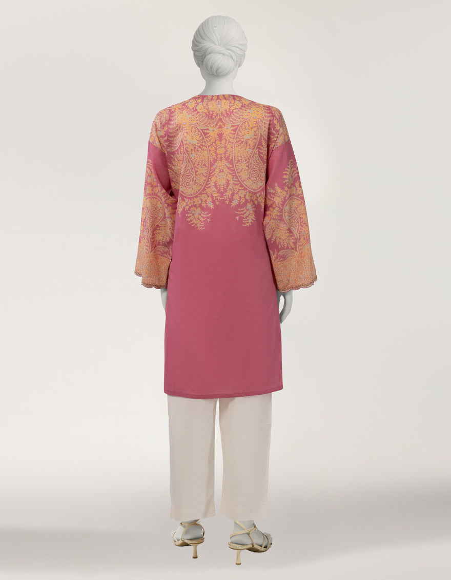 Lawn Pink Kurti - J. Junaid Jamshed