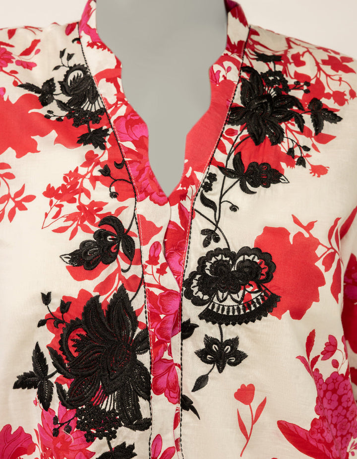 Lawn Multicolor Kurti - J. Junaid Jamshed