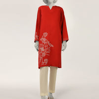 Lawn Red Kurti - J. Junaid Jamshed
