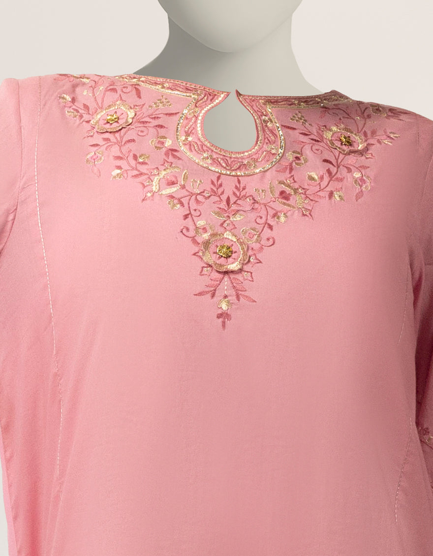 Lawn Pink Kurti - J. Junaid Jamshed