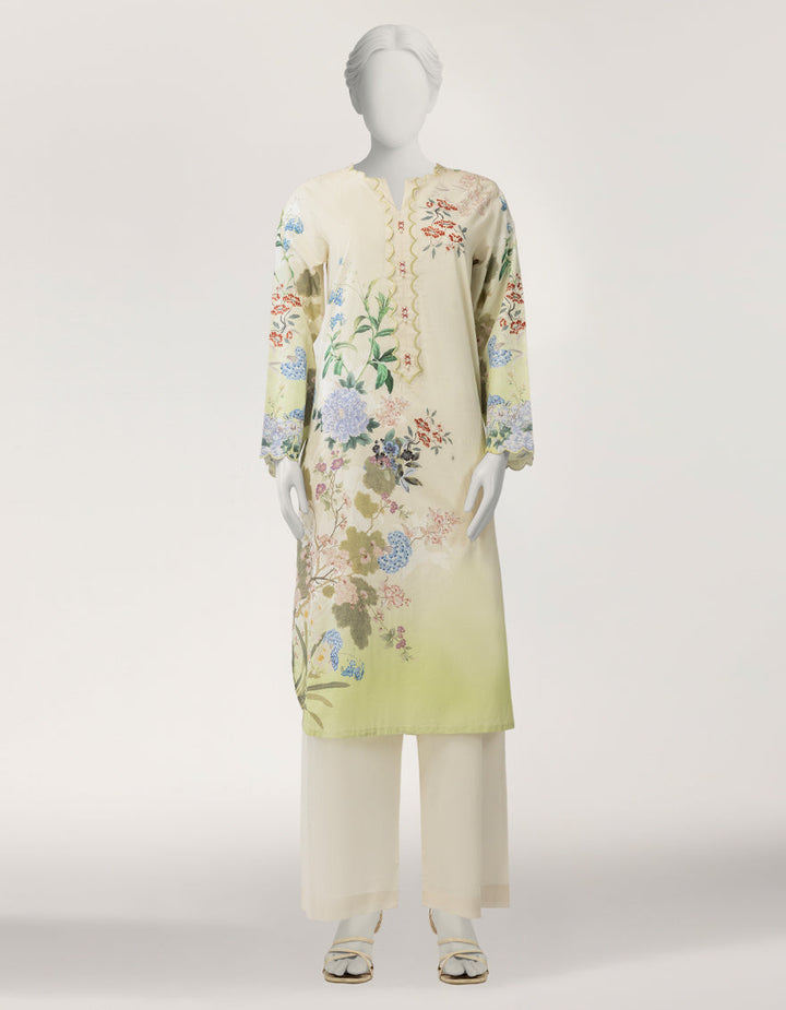 Lawn Multicolor Kurti - J. Junaid Jamshed