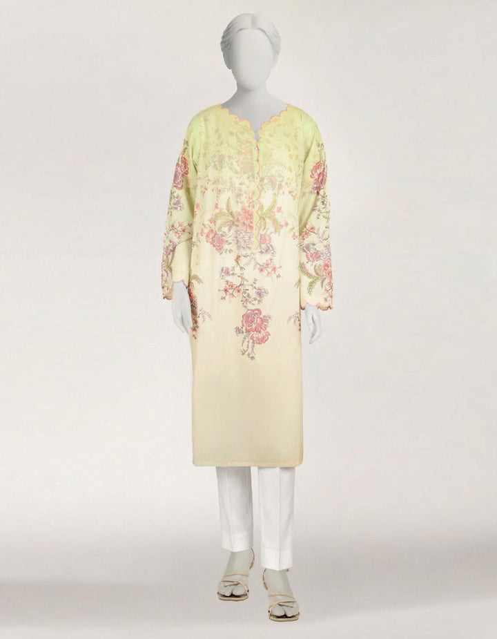 Lawn Green Kurti - J. Junaid Jamshed