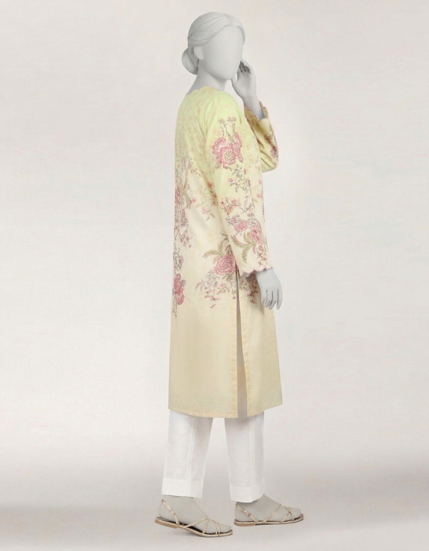 Lawn Green Kurti - J. Junaid Jamshed