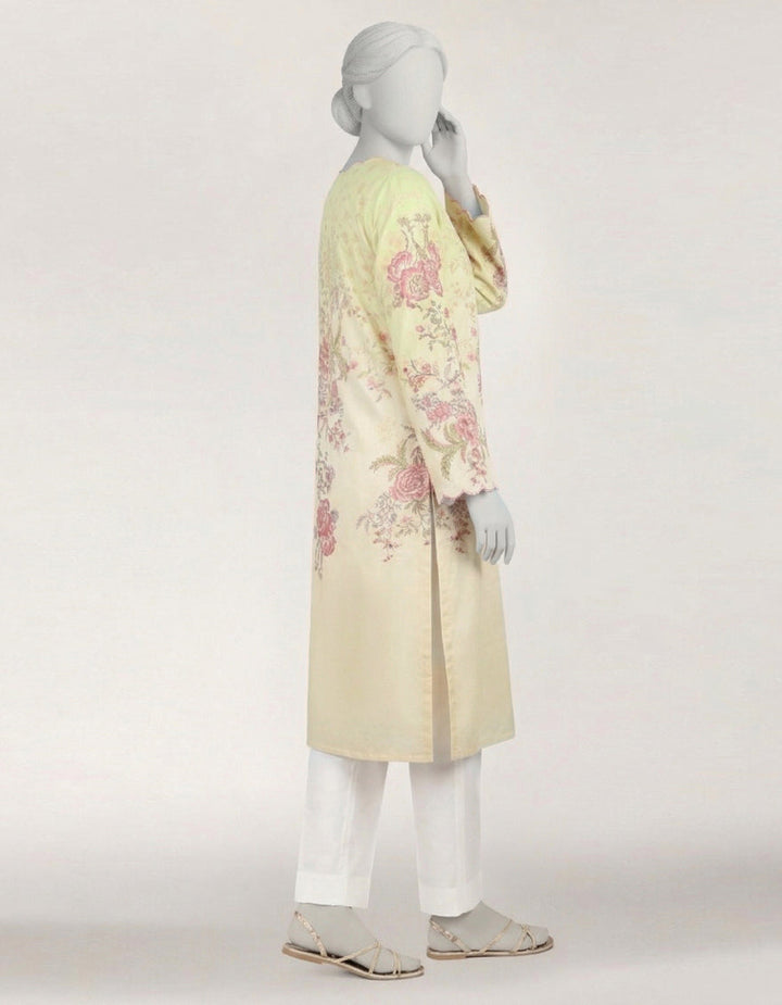 Lawn Green Kurti - J. Junaid Jamshed