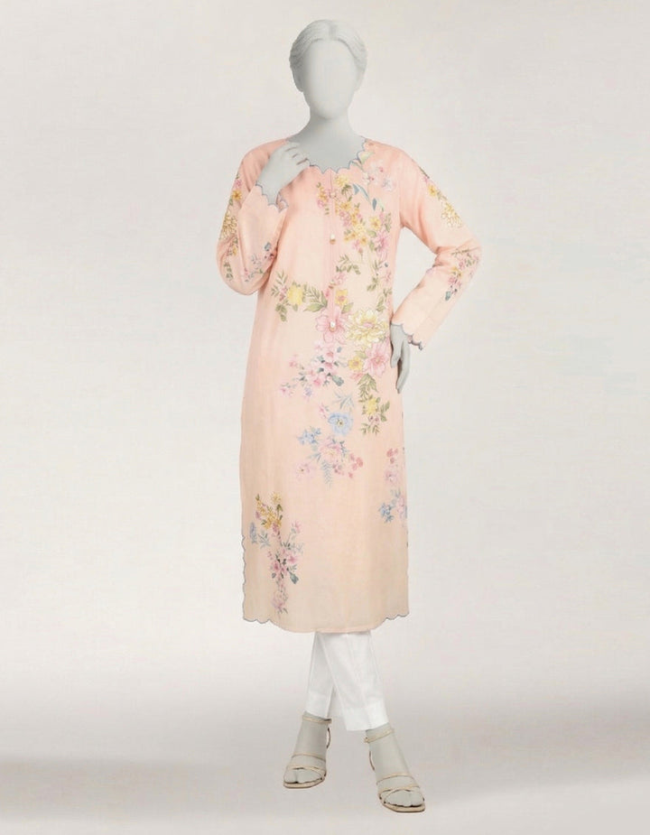 Lawn Pink Kurti - J. Junaid Jamshed