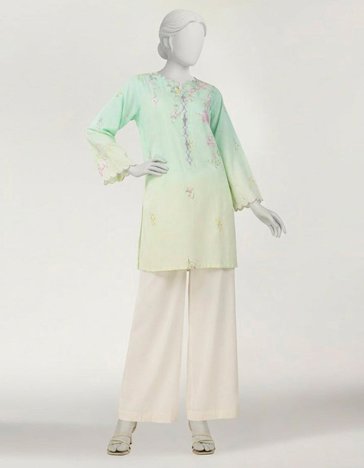Lawn Green Kurti - J. Junaid Jamshed