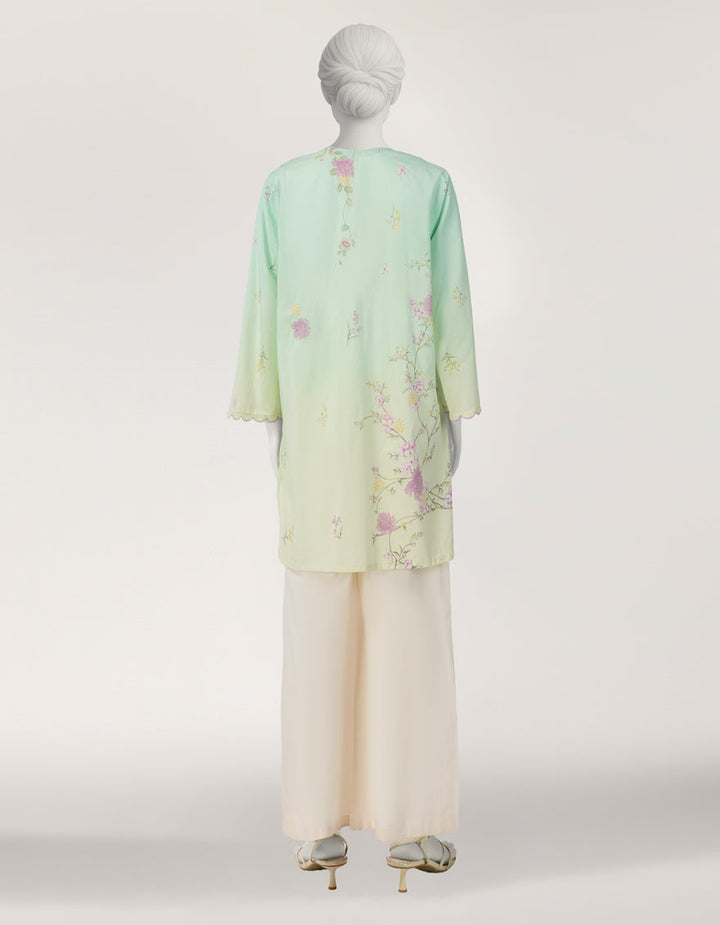 Lawn Green Kurti - J. Junaid Jamshed
