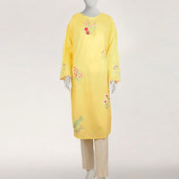 Lawn Yellow Kurti - J. Junaid Jamshed