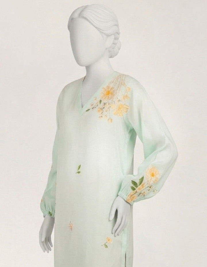 Lawn Sea Green Kurti - J. Junaid Jamshed