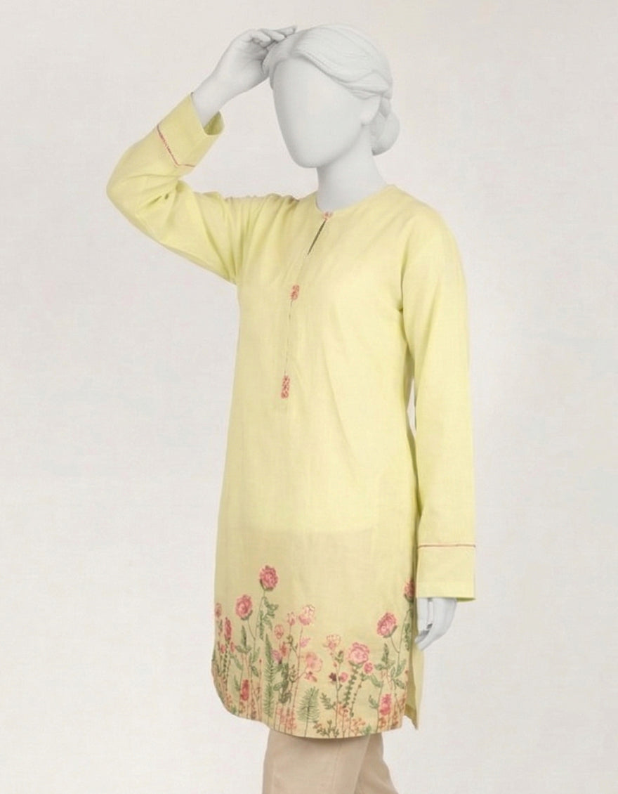 Lawn Green Kurti - J. Junaid Jamshed