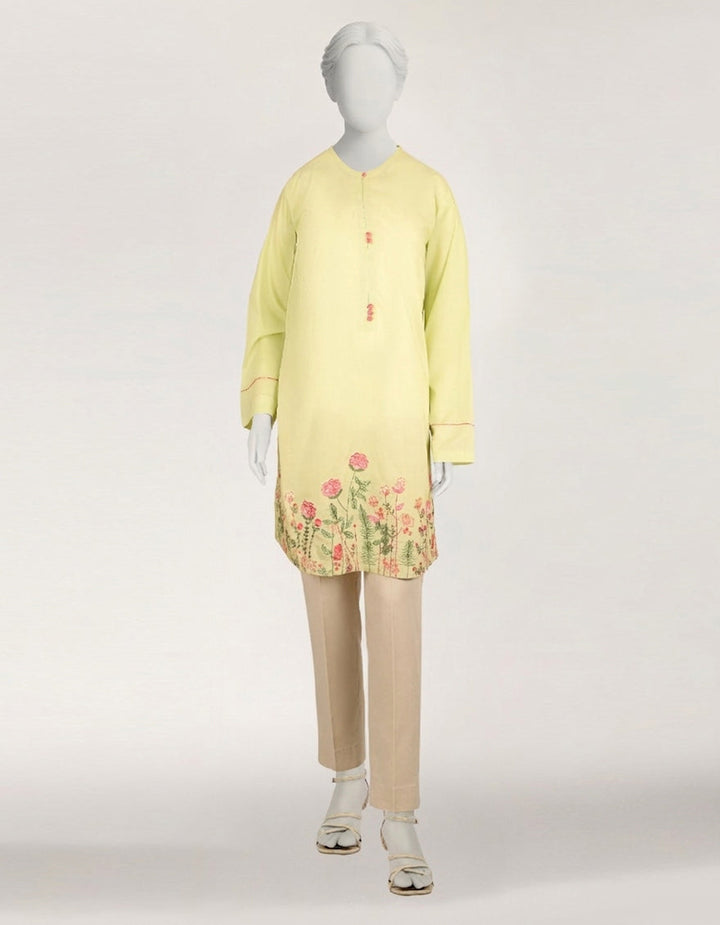 Lawn Green Kurti - J. Junaid Jamshed