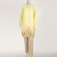 Lawn Green Kurti - J. Junaid Jamshed