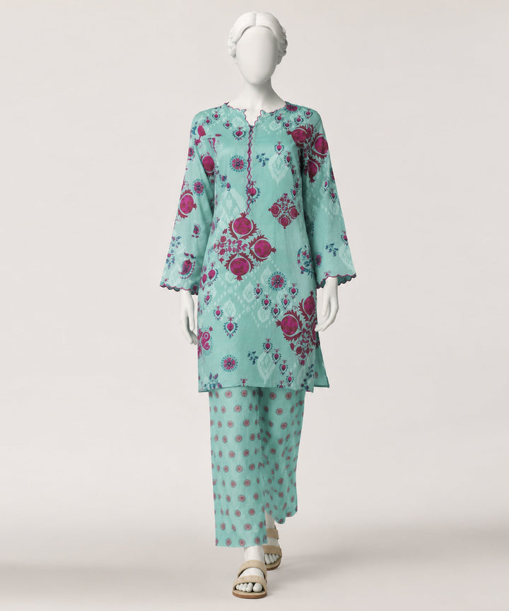 Lawn Green Kurti - J. Junaid Jamshed
