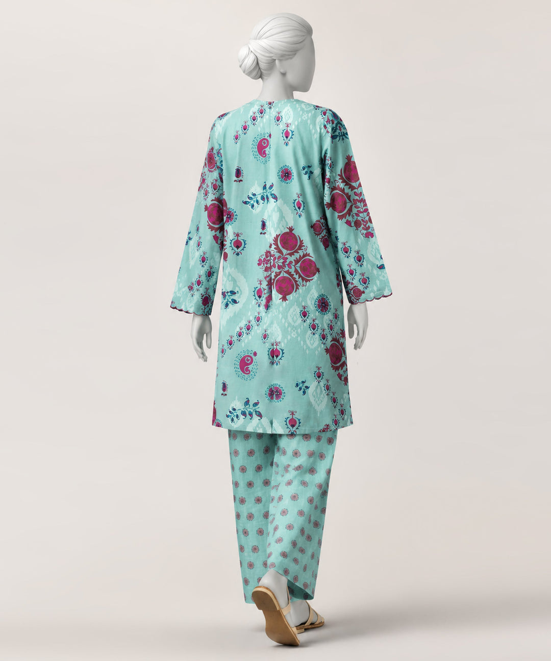 Lawn Green Kurti - J. Junaid Jamshed