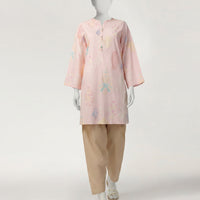 Lawn Pink Kurti - J. Junaid Jamshed
