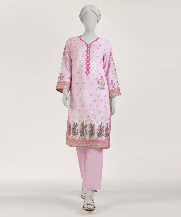 Lawn Pink Kurti - J. Junaid Jamshed
