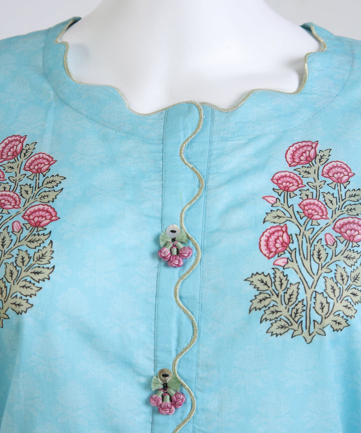 Lawn Blue Kurti - J. Junaid Jamshed