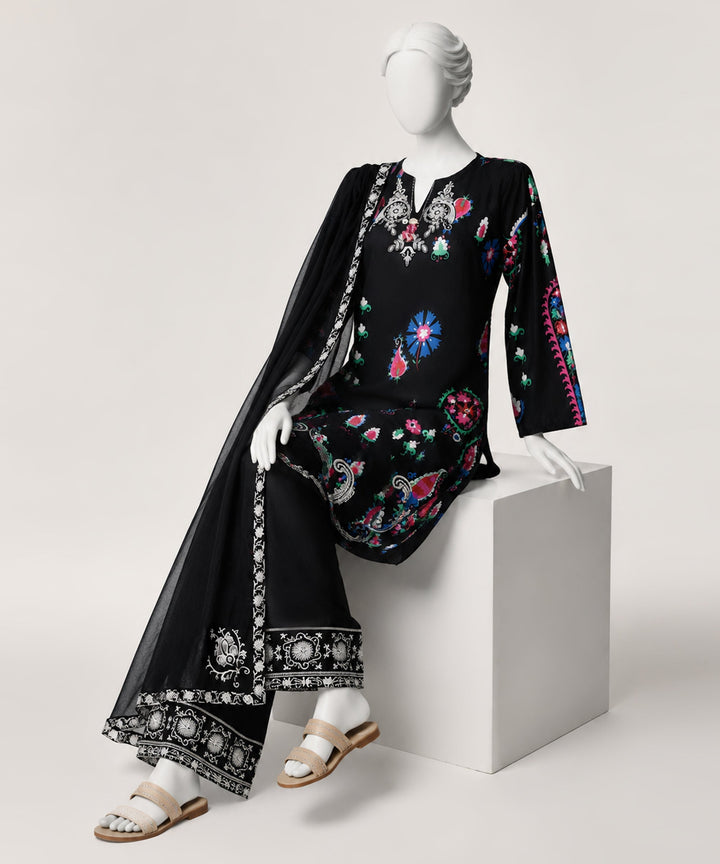 Lawn Black Kurti - J. Junaid Jamshed